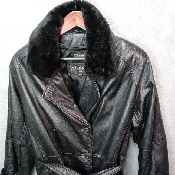 Wilsons Women's Leather double breasted, belted Ja - Picture 2 of 9